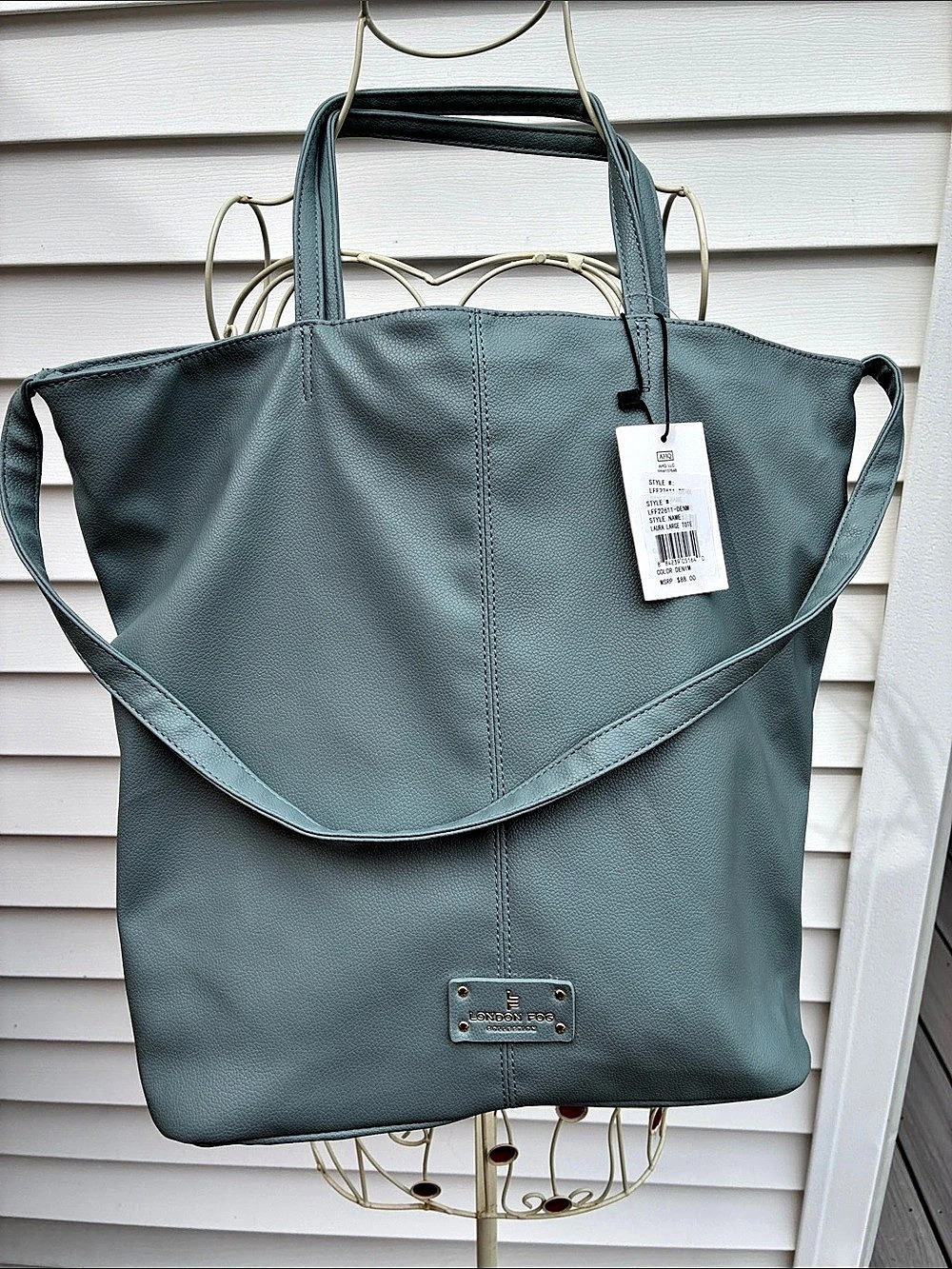 London fog Tote Bag in Green NWT
